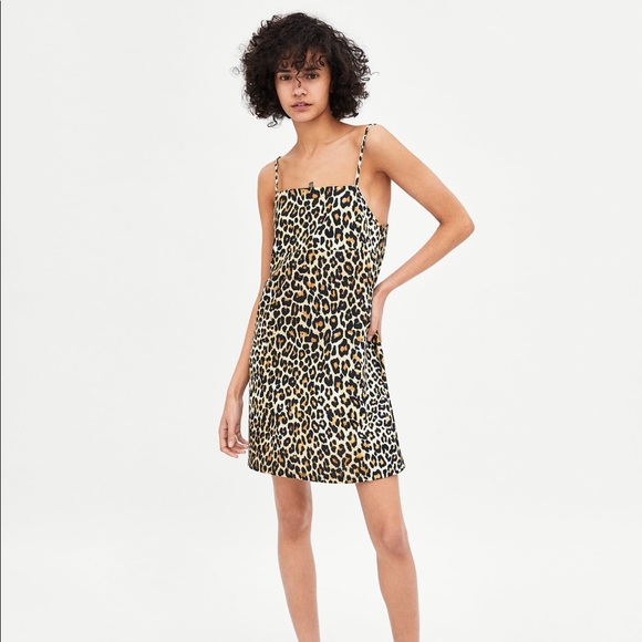 zara printed strappy dress